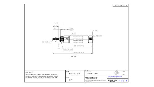 SMC NCJ2B6-050R Cilindro de ar de aço inoxidável, corpo redondo, atuação dupla, montagem de estilo básico, não com chave pronta,