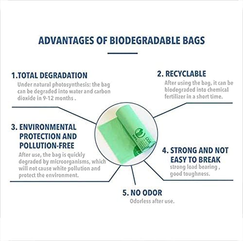 PLA Biodegradable Pla Corn Starch Saco de lixo compostável Liners de proteção ambiental Saco de lixo para caixas de escritório de banheiro de cozinha caixas de escritório