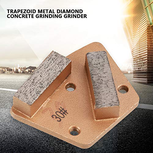 Retificação de diamante trapézio, almofada de moagem, grão 30 7,35x5.5cm trapezóides diamante moagem de disco ajuste para todas as máquinas de moagem de concreto - 3 orifícios 2 dentes retos