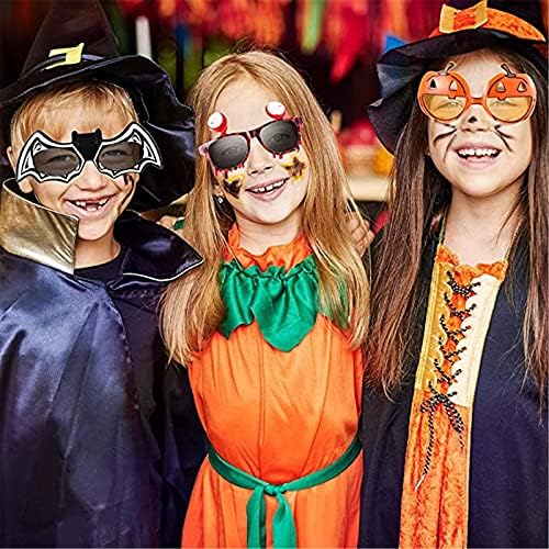 5wmq7j Halloween Óculos engraçados Decoração de decoração de caveira Mãe de óculos de morcego