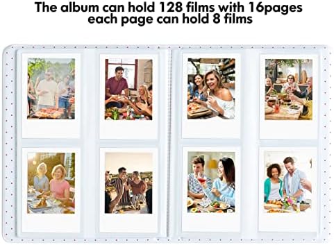 Ablus 128 Bolsões Mini Foto Álbum-Fits para Fujifilm Instax mini 9 mini 8 mini 90 mini 25, Polaroid Snap Pic-300, Kodak mini Film de 3 polegadas de 3 polegadas