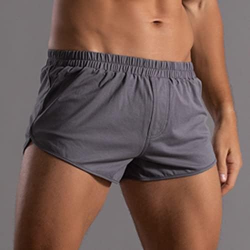 Shorts boxer bmisEgm para homens Pacote de calça de algodão de cor sólida de verão masculina banda elástica solteira de masculino