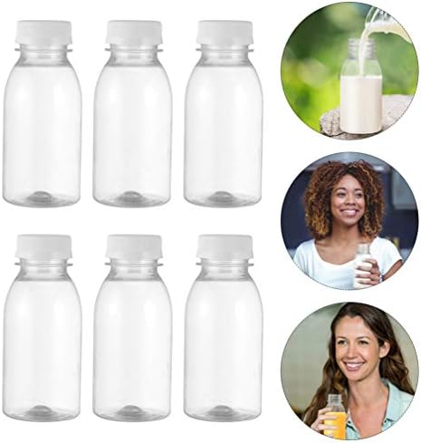 Garrafas de água de vidro de upkoch 10 pcs garrafas de leite plástico garrafas vazias recipientes transparentes bebem