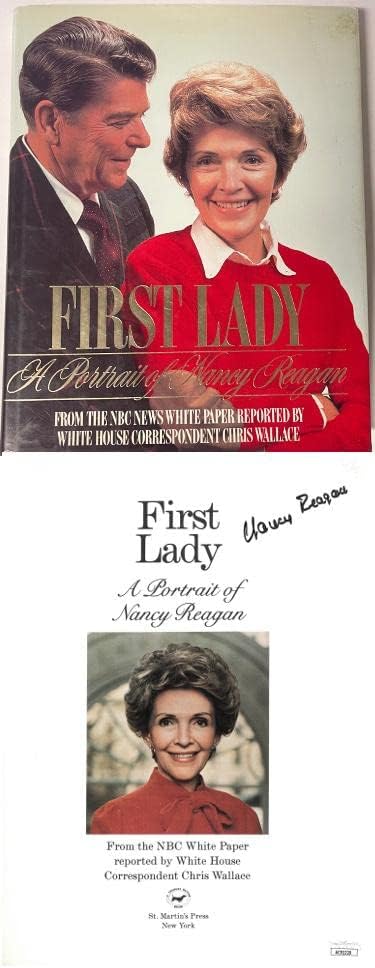 Nancy Reagan assinou 1986 Primeira -dama um retrato do livro de capa dura de Nancy Reagan- AC92229 - JSA Certified - Livros