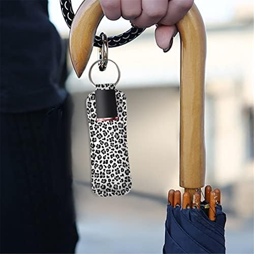 Chapstick Holder Keychain Horset Chapchain Bolsa de manga de batom de clipe com anel de metal com anel de metal