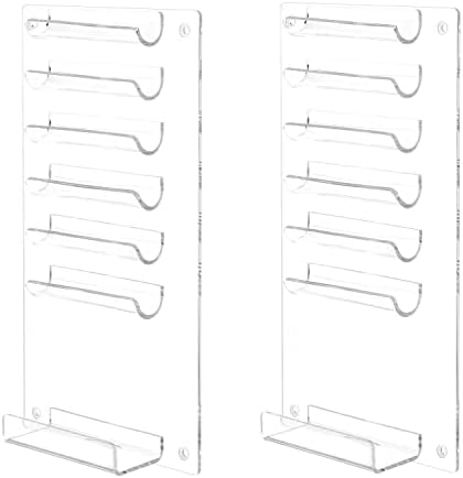 MyGift Premium Clear acrílico montado na parede Mankers de apagamento seco e rack de suporte do apagador com 7 slots, sala de reuniões