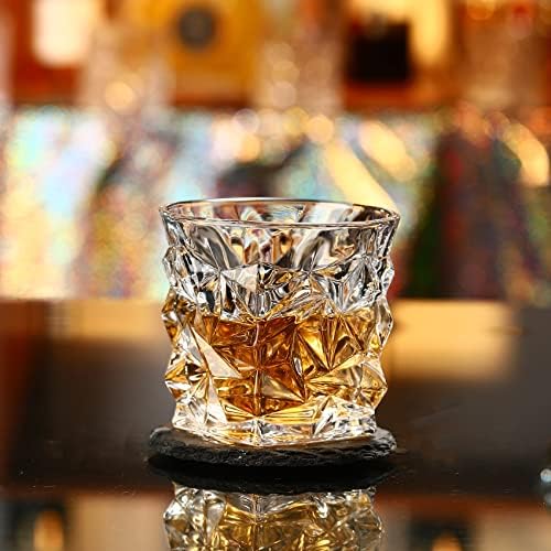 BOXIMIA VELHO VELHO VELAMENTE COMBRA COM CAIXA DE LUMURO - 10 onças de barra de rochas para escocês, bourbon, licor e bebidas
