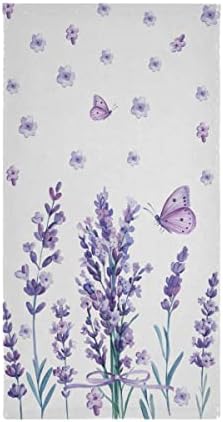 Toalhas de mão de flor de lavanda Toalhas de hóspedes roxas Conjunto de 2 toalhas de banho pequenas Toalhas macias para decoração