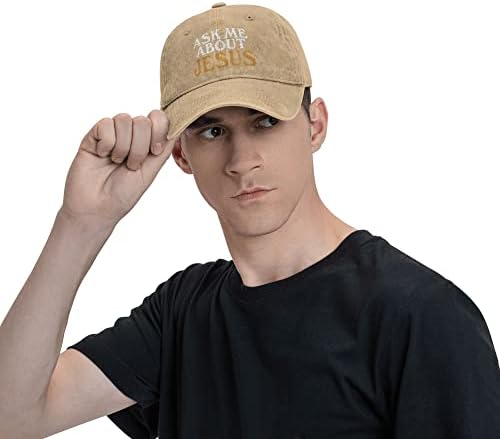 Peiyeety me pergunte sobre o chapéu de jesus chapéu ajustável chapéu casual caminhão hat hat hat hat unisex