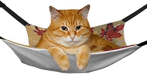 CAT Hammock Maple Leaf Bed Chain Janela de gaiola de penduramento Economizando para animais pequenos 16,9 x13