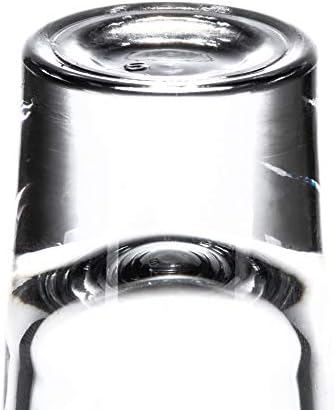AMZ Empire 2 oz Clear Alto conjunto de vidro de 4 - vidro de atirador de base pesada para beber vodka, tequila, conhaque 4/estojo com vazamento de bebidas e montanhas -russas