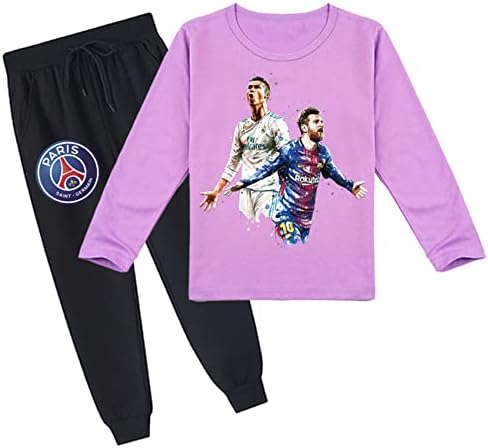 Kid Cristiano Ronaldo Pullover leve com suportes de pistas de moletom-2