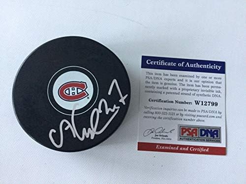 Alex Galchenyuk assinou autografou o Montreal Canadiens Hockey Puck PSA DNA CoA A - Pucks de NHL autografados