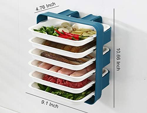 Ferramentas de rack de armazenamento de prateleira de prateleira de cozinha ， para preparação e organização de cozinha vem com 6 placas