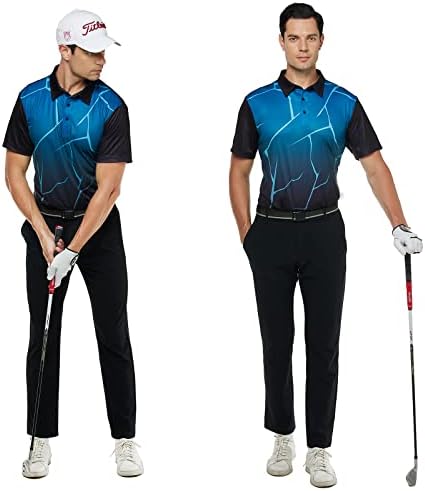 Camisas de golfe masculinas Manga curta Camisas de pólo seco de manga seca