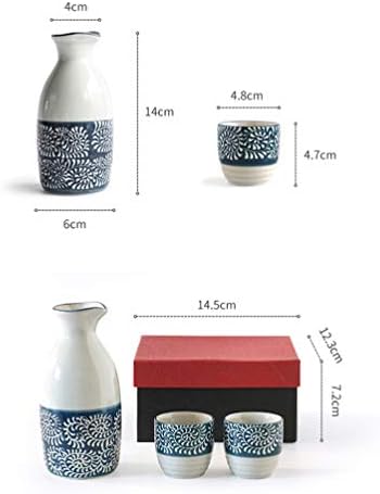 Conjuntos de vidro de vidro de cabilock 1 Conjunto de xícaras de saquê de estilo japonês conjunto de cerâmica de cerâmica Servendo conjunto de porcelana de porcelana tradicional de porcelana