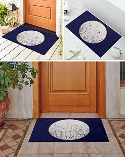 Tapete de banheiro de banheiro de flor de flor vintage Banho de banho de banho macio de banho de banho de cozinha, tapete da porta,