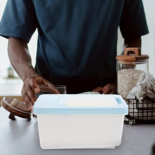 Bienka Rice Armazenamento de Armazenamento Bi6kg Caixa de Flinha Distribuidor de Cereais - Prove de alimentos secos Bucket para cozinha de cozinha azul de cozinha azul