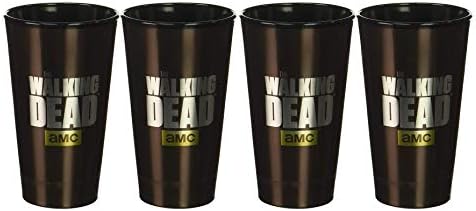 Apenas Funky the Walking Dead Team Rick e Daryl Foil Print 16oz Pint Glass 4 Pack