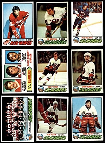 1977-78 Topps New York Islanders, perto da equipe, estabeleceu o New York Islanders Ex+ Islanders