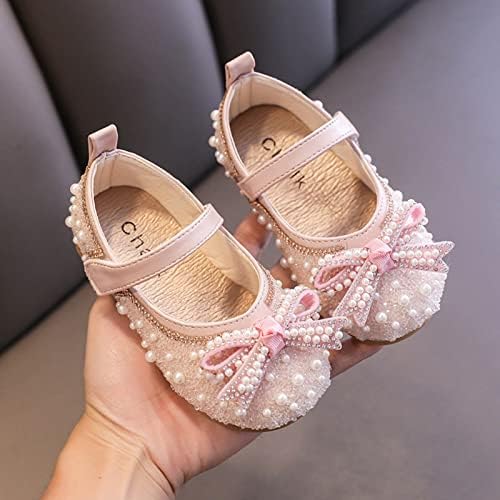 Meninas sapatos de salto baixo Pu Bow Knot Sapatos Casuais Sapatos Lit Up Kids