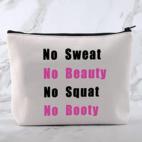 Presente motivacional do mnigiU Gym Não suor No Beauty Sem agachamento Sem maquiagem Bolsa de zíper para fitness Coach Presente