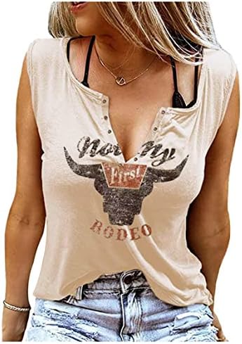 Tampo de tanque de pescoço sexy de verão V para mulheres casuais soltas fit sem mangas t camisetas country ring hole hole de camisas básicas tanques