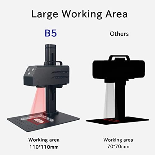 Commarker 2W Fiber Laser Gravador, 2 in1 Split Desktop e Mini Laser portátil Máquina de gravura para metal, plástico. Madeira