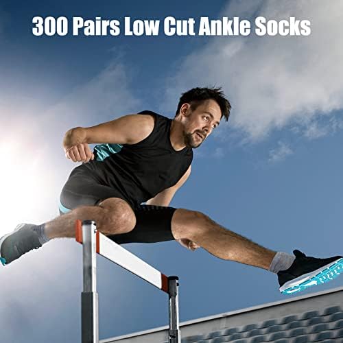 Função 300 pares de meias de tornozelo de baixo corte fino para homens respiráveis ​​sem show meias atléticas de baixo