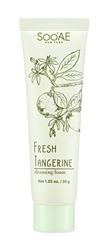 SOOAE Tangerina fresca de limpeza de espuma Mini vegan vitamina C lavagem facial viagens amigáveis ​​de mini tamanho