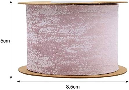 Fita de camurça de 2 de 2 para artesanato - 5m/rolo diferentes fitas de tecido DIY de cor para presente de bouquet de buquê