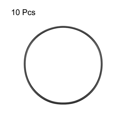 UXCELL NITRILE RAINGS DE BORRAGEM DE 105,3MM OD 100MM ID 2,65mm Largura, vedação de borracha métrica de nitrila Junta, pacote de 10