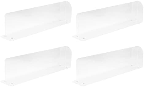 Divisores de gavetas ajustáveis ​​Divisor de classificação de prateleira clara Divisor: 4pcs bens de classificação Boards