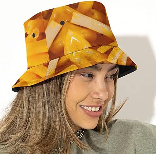 Alziva Frango Nuggets Chapéu de balde para homens Homens Summer Fashion Beach Sun Fisherman Hat respirável Cap.