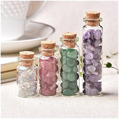 Ruitaiqin shitu 1pc Crystal Glass Wishing Bottle Decor Home Decoração de Pedra Rocha Mineral Mineral Lucky Drifting