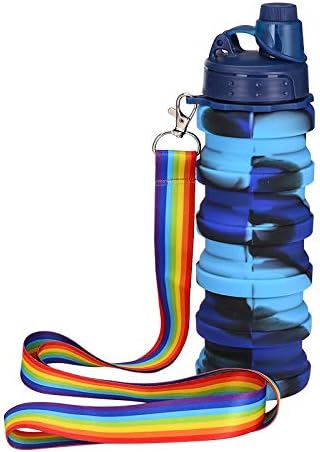 NC infantil garrafas de água de água criativa de arco-íris misto de silicone garrafa de água esportes ao ar livre