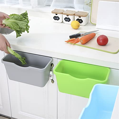 Allmro pequeno lixo de lata de lixo de cesta de plástico pendurado lixo pode desperdiçar lixo lata de lata de armazenamento lixo de lixo de armazenamento portador de cozinha porta do armário
