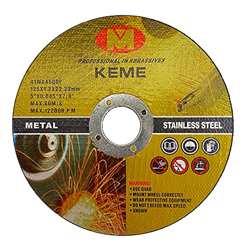 Keme Abrasives 50-Pack-5x 0,045x 78 Cutting, corte de metal de uso geral, corte de metal ultra fino e aço inoxidável