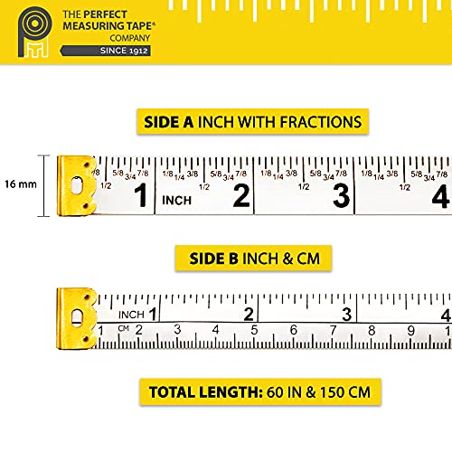 Fita de medição perfeita-fita fração da fita, fita de fita de 60 polegadas para todas