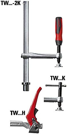 Bessey TW28-30-12H TW28 elemento de fixação Tw28 para mesas de soldagem com alavanca, vermelho/cinza, 300/120 mm