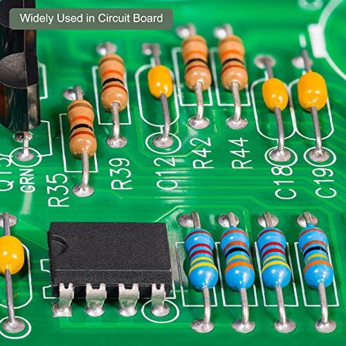 Yokive 50 PCs Resistores de filmes de metal, resistor de 0,5 ohm com tolerância de 1/2w 1%, chumbo, bom para projetos