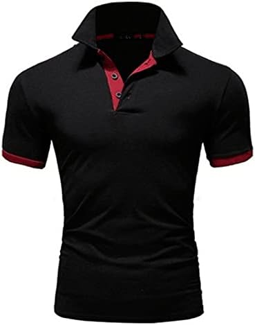 Wenkomg1 Men 1/4 Button Down Down Business Polo Camisetas básicas Sorto de moletom Slim Fit Henley Shirts