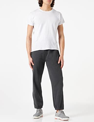 Calça de moletom de clássicos urbanos, calças de corrida TB014B para homens com cintura elástica e cordões
