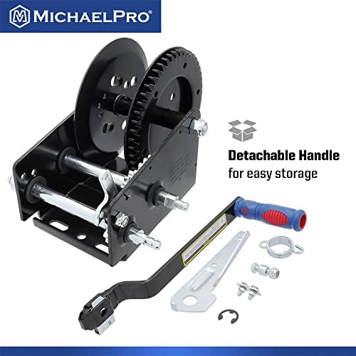 Michaelpro MP009093 2500 libras de guincho de mão pesada para automotivo, barco, trailer