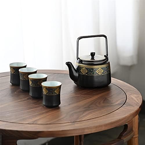 Zlxdp Tiltting Pot Cerâmica Kung Fu Conjunto de chá de grande capacidade para casa de estar fazendo chá de chá com chá de chá Presentes