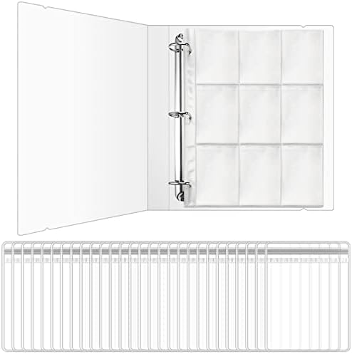 Livro transparente de fichário de armazenamento de jóias anti -oxidação de joias com zíper de plástico portador de armazenamento de plástico Earring para ouvidos de colar de bracelete Organizador, livro de folhas soltas com 50 sacos de PVC