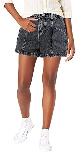 Jean's Posh Pantry High Waisted Lateral Zip Pipe reto Casual Denim Short