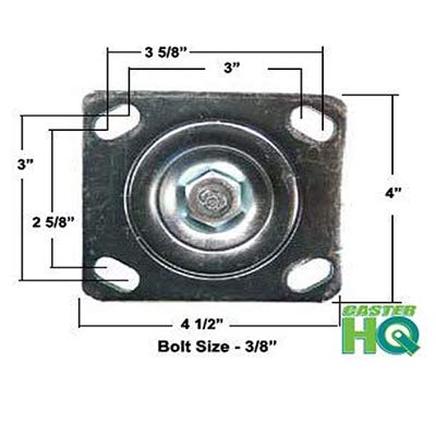 CasterHQ- 8 x 2 Roda fenólica de alta temperatura | 2 giro e 2 rígido | Capacidade de 3.600 libras por conjunto de 4