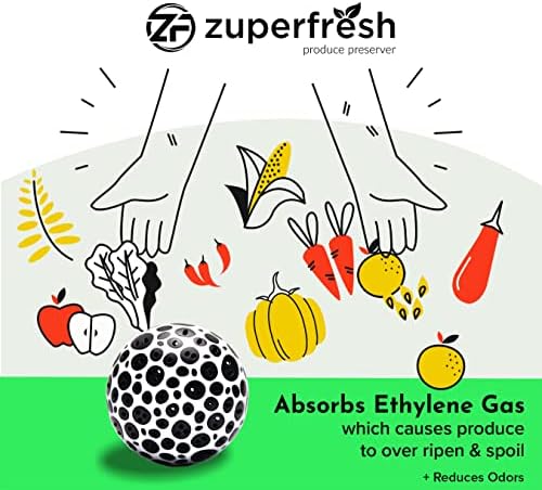 Zuperfresh Produce pacotes de 16 pacotes, prolongam a vida útil de suas frutas e vegetais, absorve gás de etileno que faz com que os produtos sejam superados e estragados