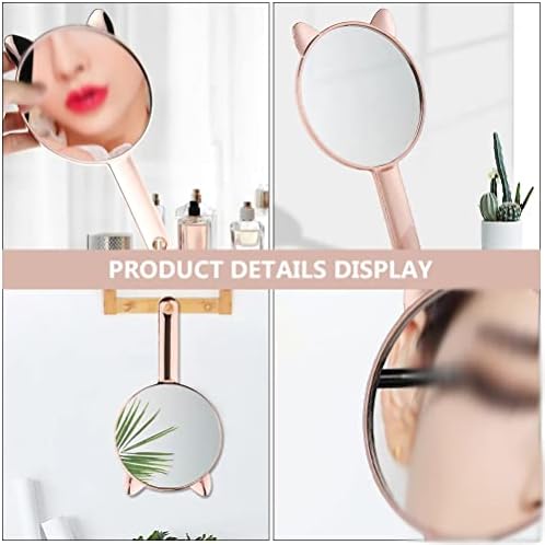 Vanidade de maquiagem portátil de Yasez com alça de salão de salão de mão espelha Mulheres cosméticas